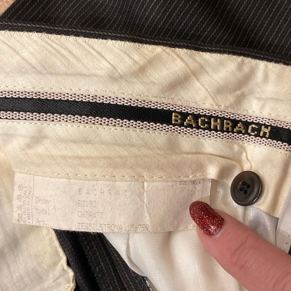 Backrach 3 piece pin striped 3 button wool suit made in Italy size 38R / 31W - Picture 17 of 17